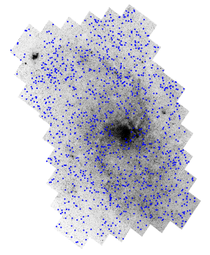 Map of star clusters in PHATTER survey
