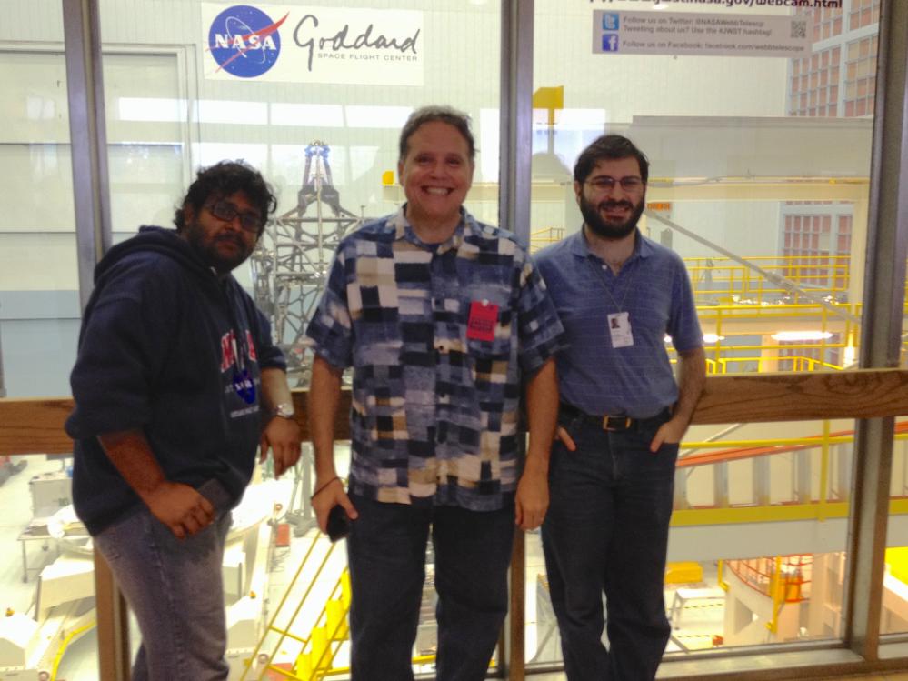 Image of Milton with members of the science team in the JWST viewing gallery.