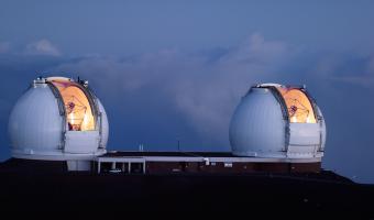 The Keck Telescopes on Mauna Kea in Hawaii